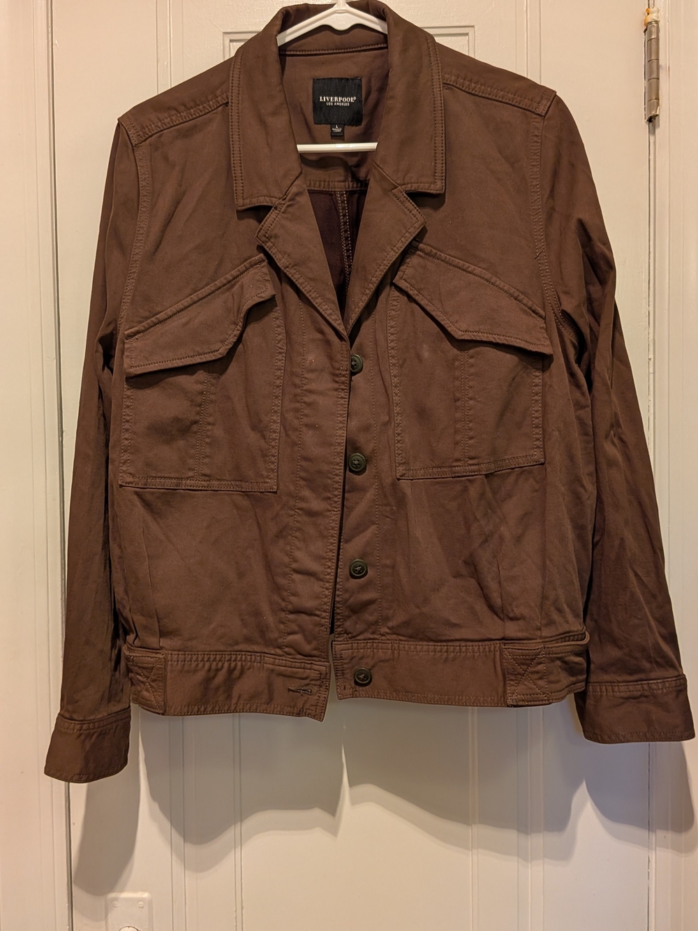 Liverpool Oregano-Brown Utility Jacket with Flap Pockets